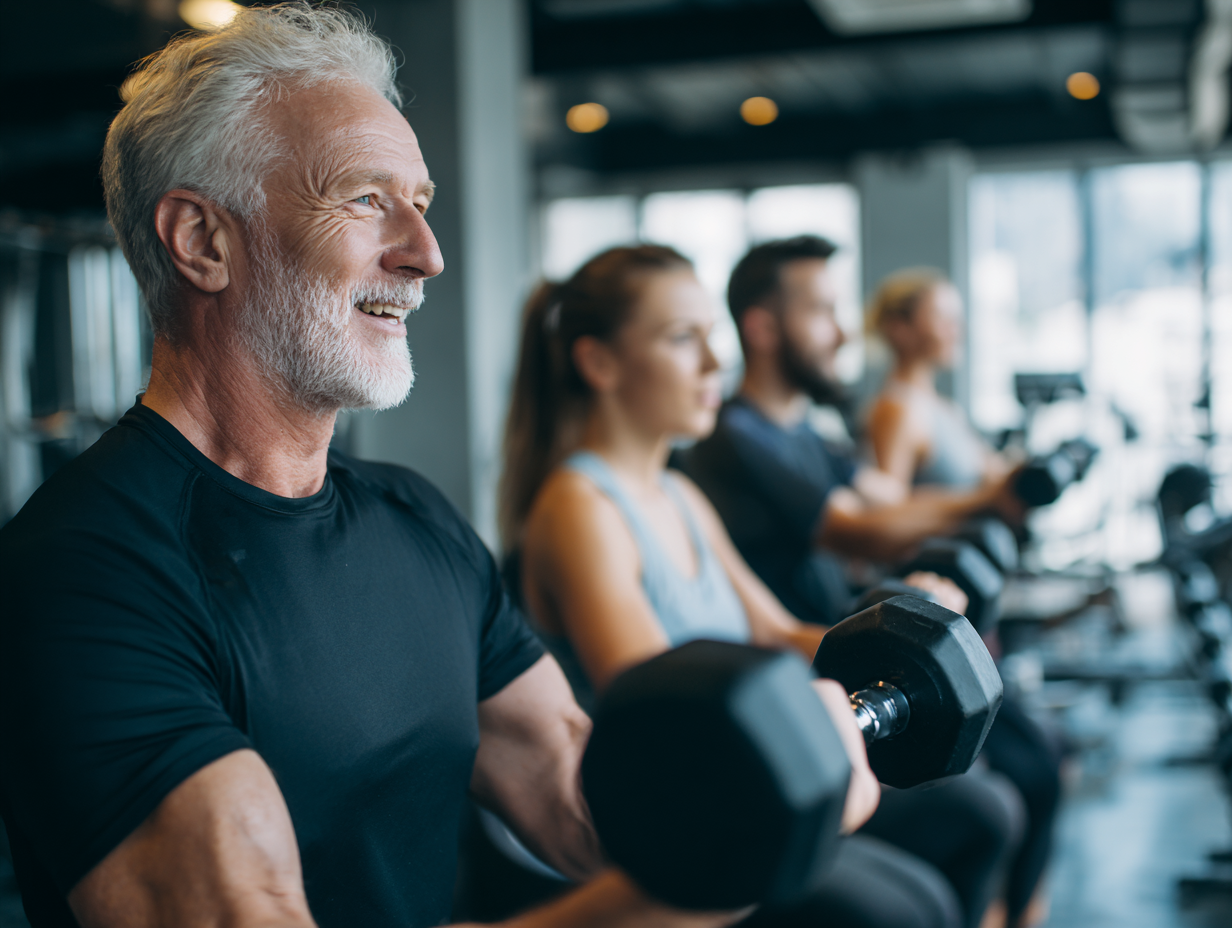 Тренер консультує групу людей різного віку